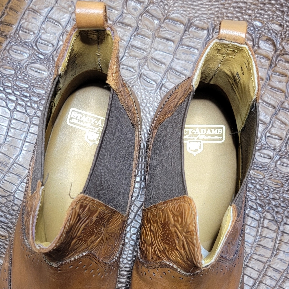 STACY ADAMS M2 WINGTIP CHELSEA BOOTS (SIZE 11) - Picture 12 of 15